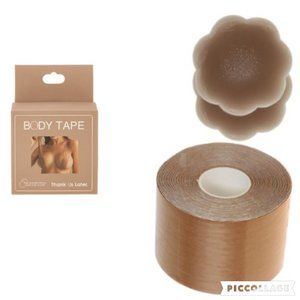 THANK US LATER BODY TAPE & SILICONE NIPPLE COVER SET MOCHA
